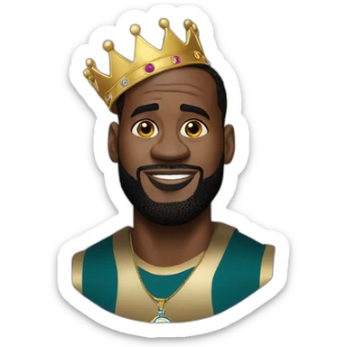 king lebron james sticker