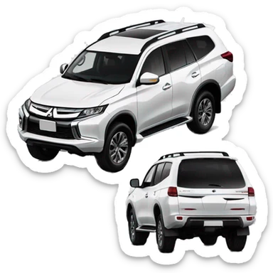 todoterreno mitsubishi montero blanco lateral sticker