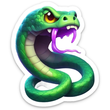 Create a freaky snake for a instagram meme page pfp sticker