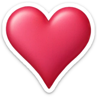 Pink heart with red edges sticker