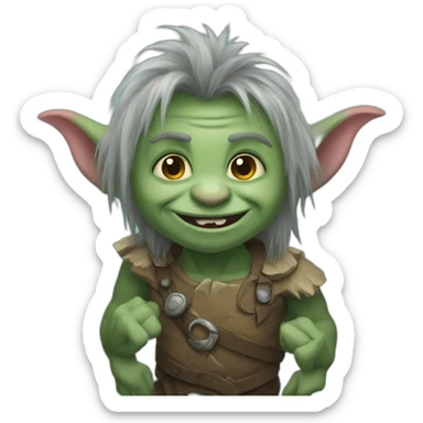 Troll cute sticker