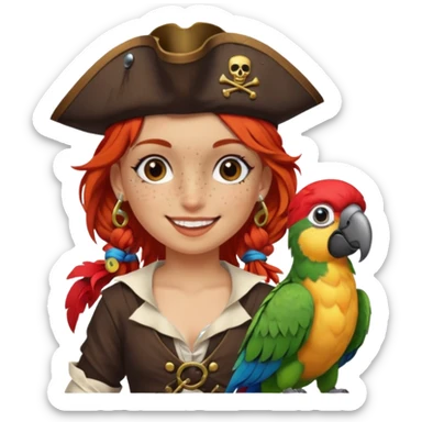 pirate and parrot😈👧🏻😏 sticker