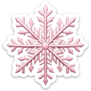 pastel pink snowflake  sticker