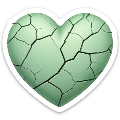 Light green heartbreak sticker