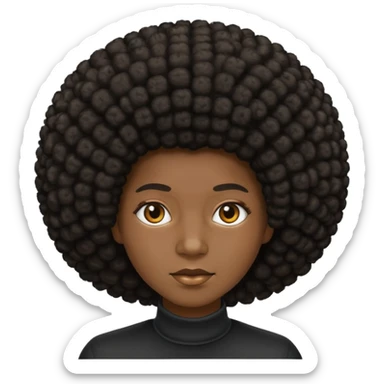 afro hair sticker