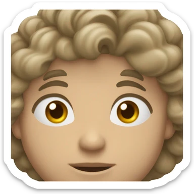 Persona sorprendida señalando sticker