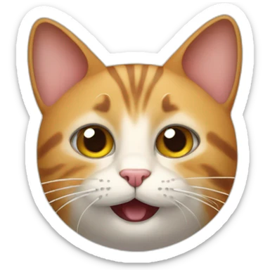 A cat that seems to say uuuhhhh ? sticker