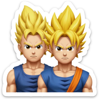 Goku and Vegeta super Saiyan  sticker