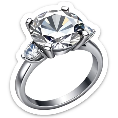 glitter diamond married ring sticker