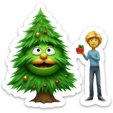 Christmas tree with the lorax sticker