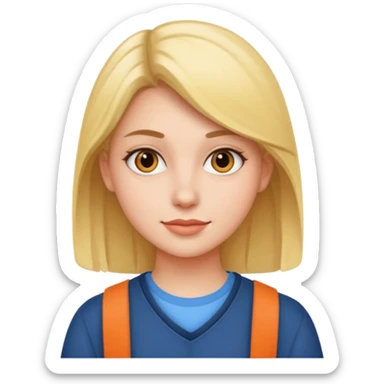 a female college student sticker