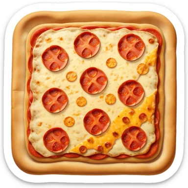 Pizza square sticker