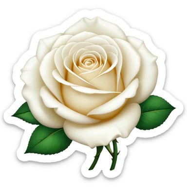 Beautiful white rose sticker