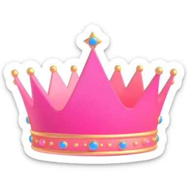crown with a pink gradient sticker