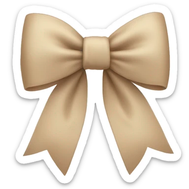 Beige bow  sticker