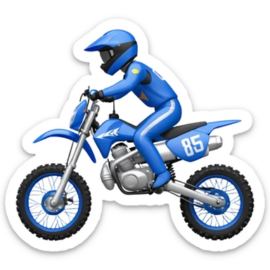 Blue dirt bike 85cc sticker