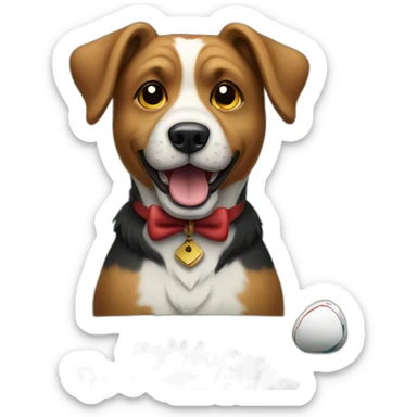 dog playing poker sticker