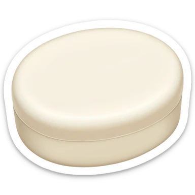 oval white soap sticker