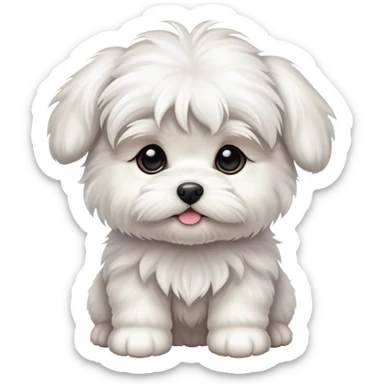 Maltese puppy sticker