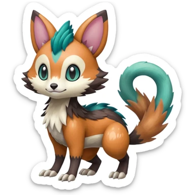 Meloetta-Vernid-Trico-Sergal-Furret-Pokémon-Fakémon-creature sticker