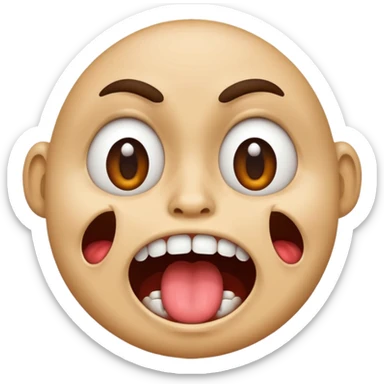 Uma junção destes dois emojis 🤪🤤 sticker