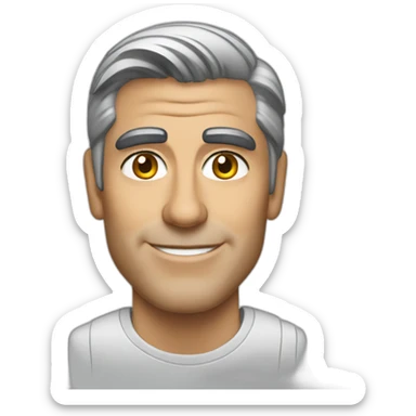 man george clooney style sticker