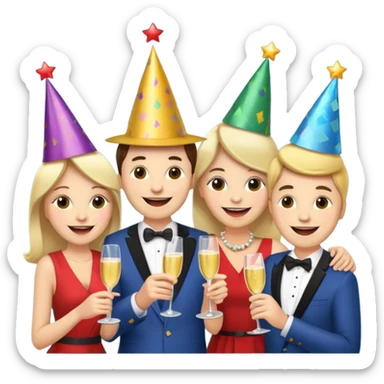 people gathering the campfire sticker