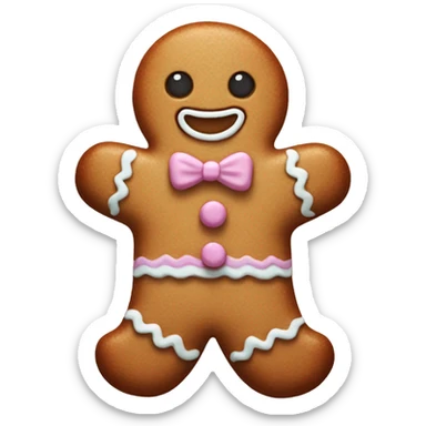 Pastel gingerbread man sticker