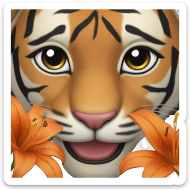 tiger lily  sticker