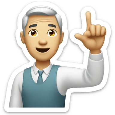 men or women with hand pointing at something amazed reaction sticker