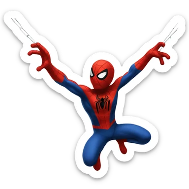 Spiderman swinging sticker