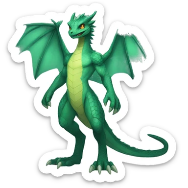 Anthro Sona Fakemon Reptilian Draco Full Body sticker