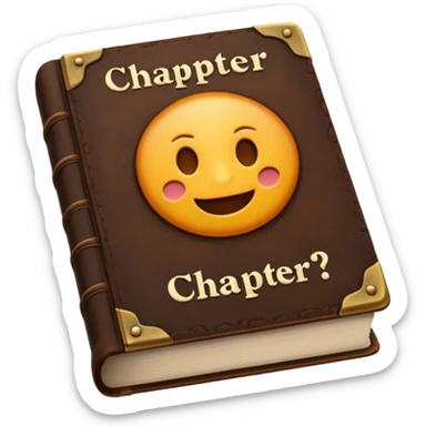 Book with “Chapter 4?” stamped on it sticker