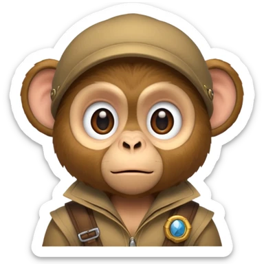 explorer monkey sticker