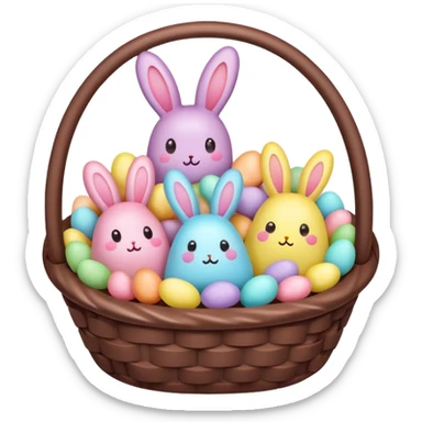  peeps marshmallow easter candy basket kawaii chocolate bunny jelly bean eggs sticker