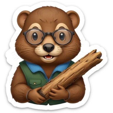 spectacled beaver sticker