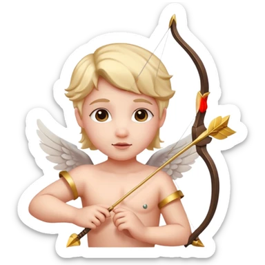 valentine's day themed cupid sticker