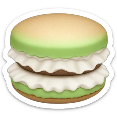 coconut macaron sticker