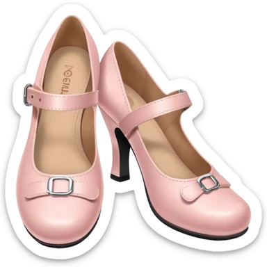 Soft pink Mary Jane shoes sticker