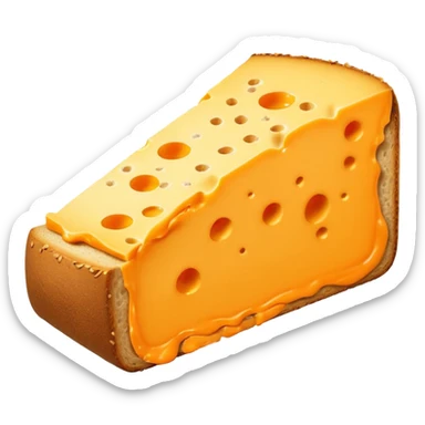 a slice of cheese to put on a bread sticker