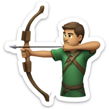 an archer aiming sticker