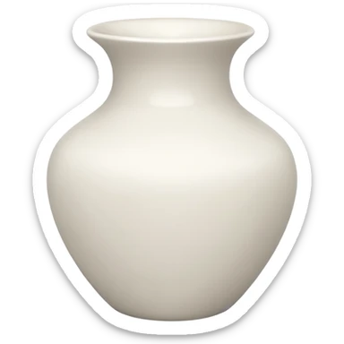 vaso branco sem flores sticker
