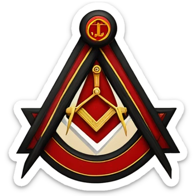red and black holy royal arch freemason log sticker