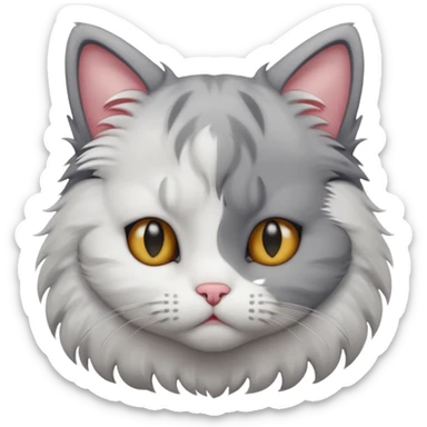Kitty waiting sad face sticker