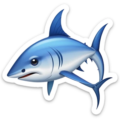 Swordfish with pointed nose sticker