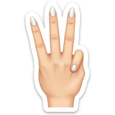 a middle finger with ring on it sticker