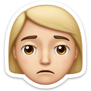 Sighing annoyed face sticker