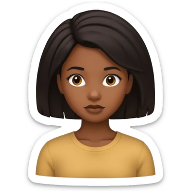 A black girl getting her her done sticker