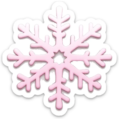 Light pink snowflake  sticker