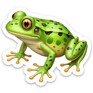 A frog walking on the asphalt sticker